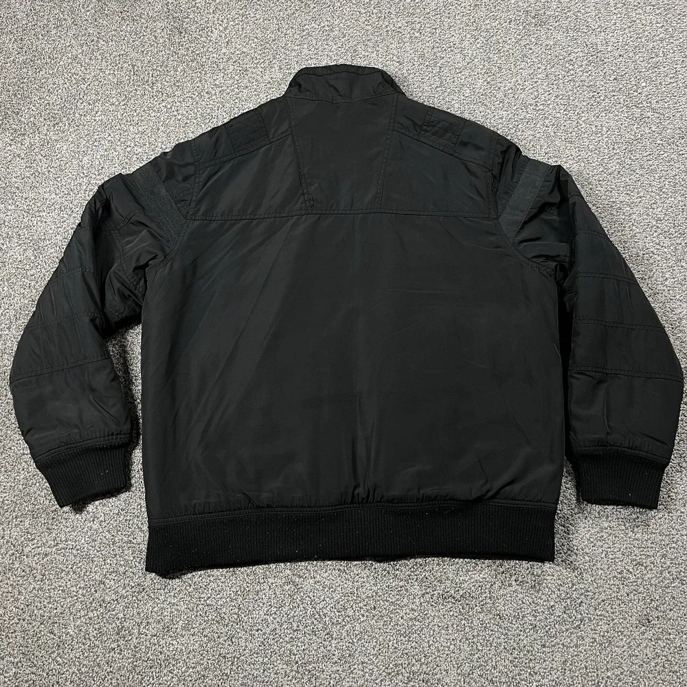 Coogi Jacket Mens XL Black‎ Bomber Insulated Lined Australia Patch Coat